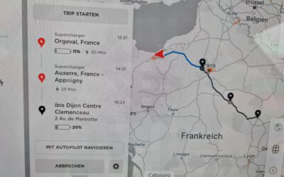 Experiment Tesla E-Auto Urlaub in Frankreich Teil 4